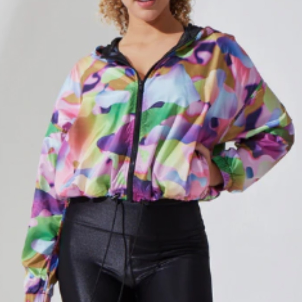 NWOT Noli Prism Camo Windbreaker Jacket Size S